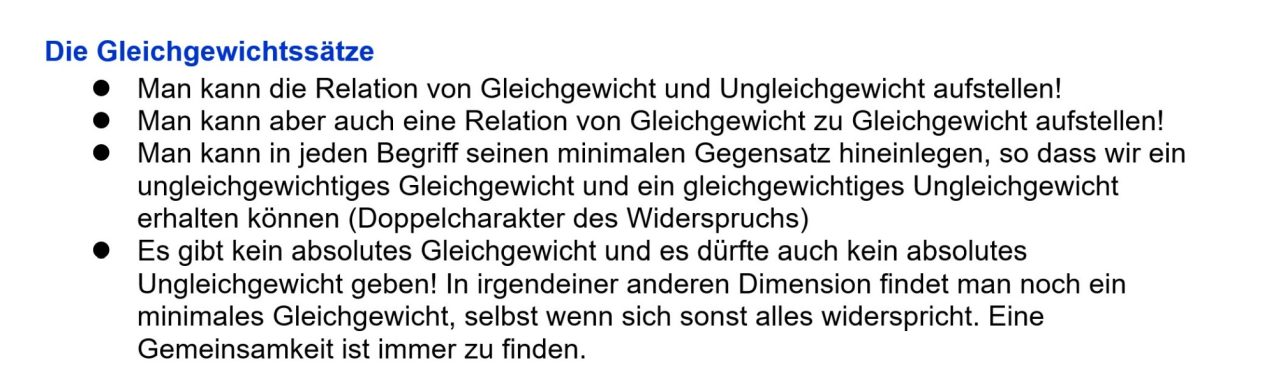 Die Gleichgewichtssätze Die Gleichgewichtssätze