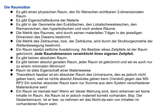 Die Raumsätze Die Raumsätze